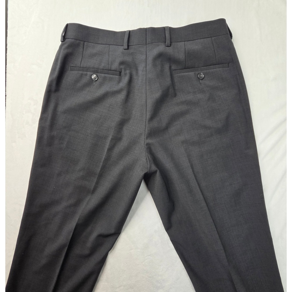 Bar III Dress Pants Mens 34x32 Charcoal Gray Excellent Slim Fit Wool Blend - Picture 4 of 7